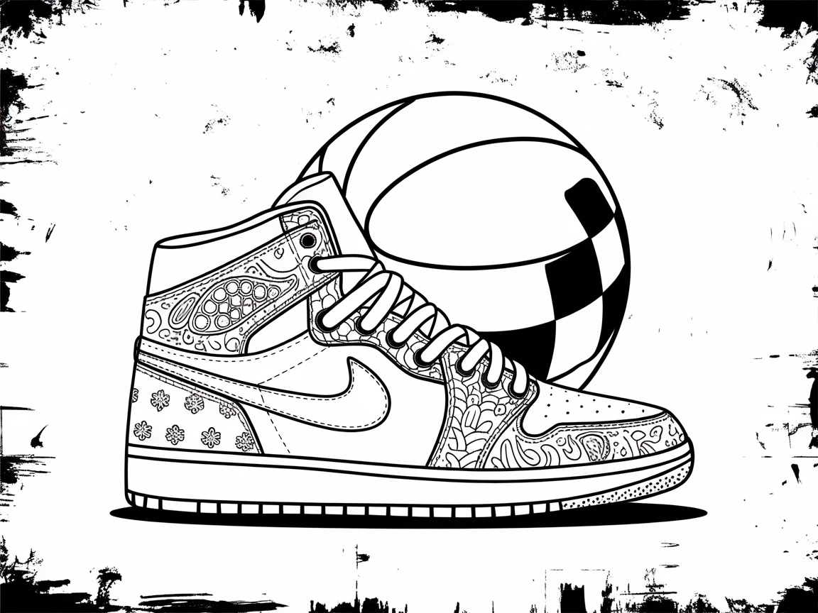 Kick Up Your Creativity with This Patterned Sneaker and Basketball
