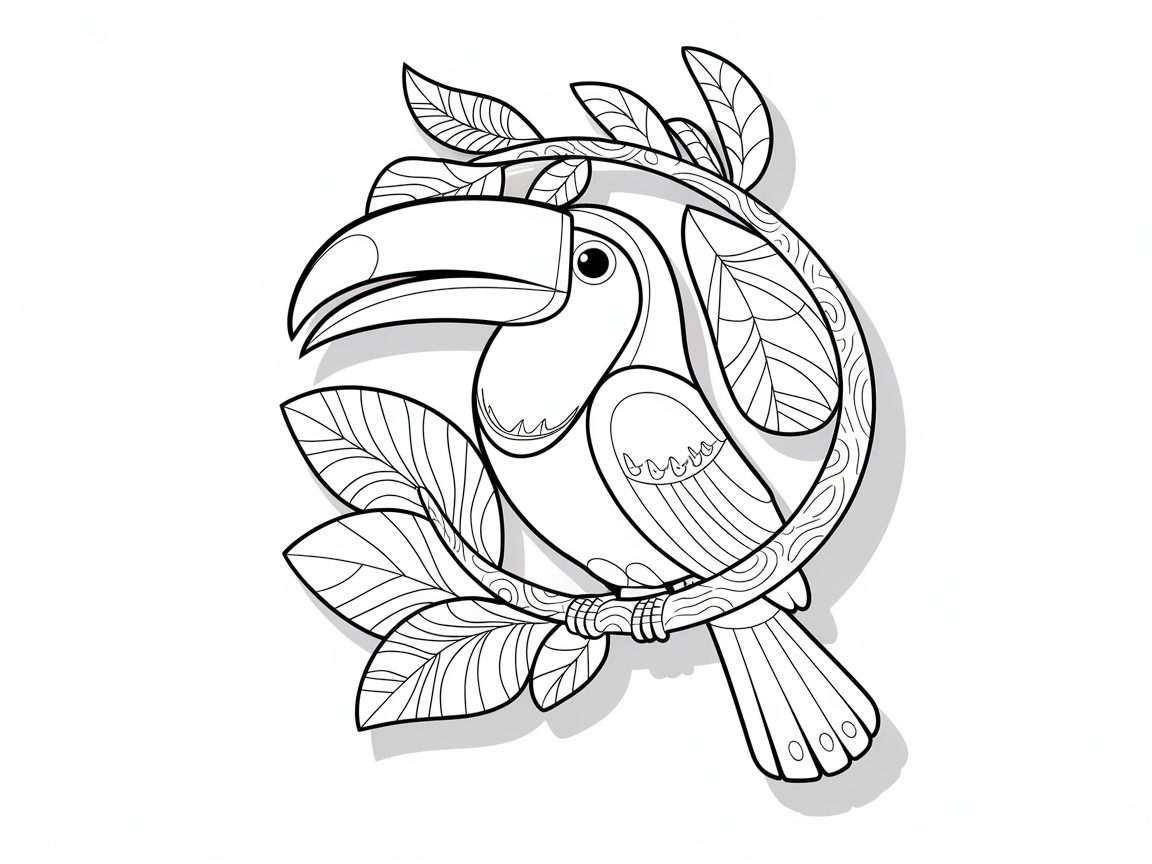 Bring the Tropics Home with This Vibrant Toucan Coloring Page