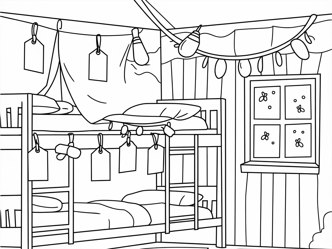 Cozy Cabin Bunk Room: Camp Memories Await