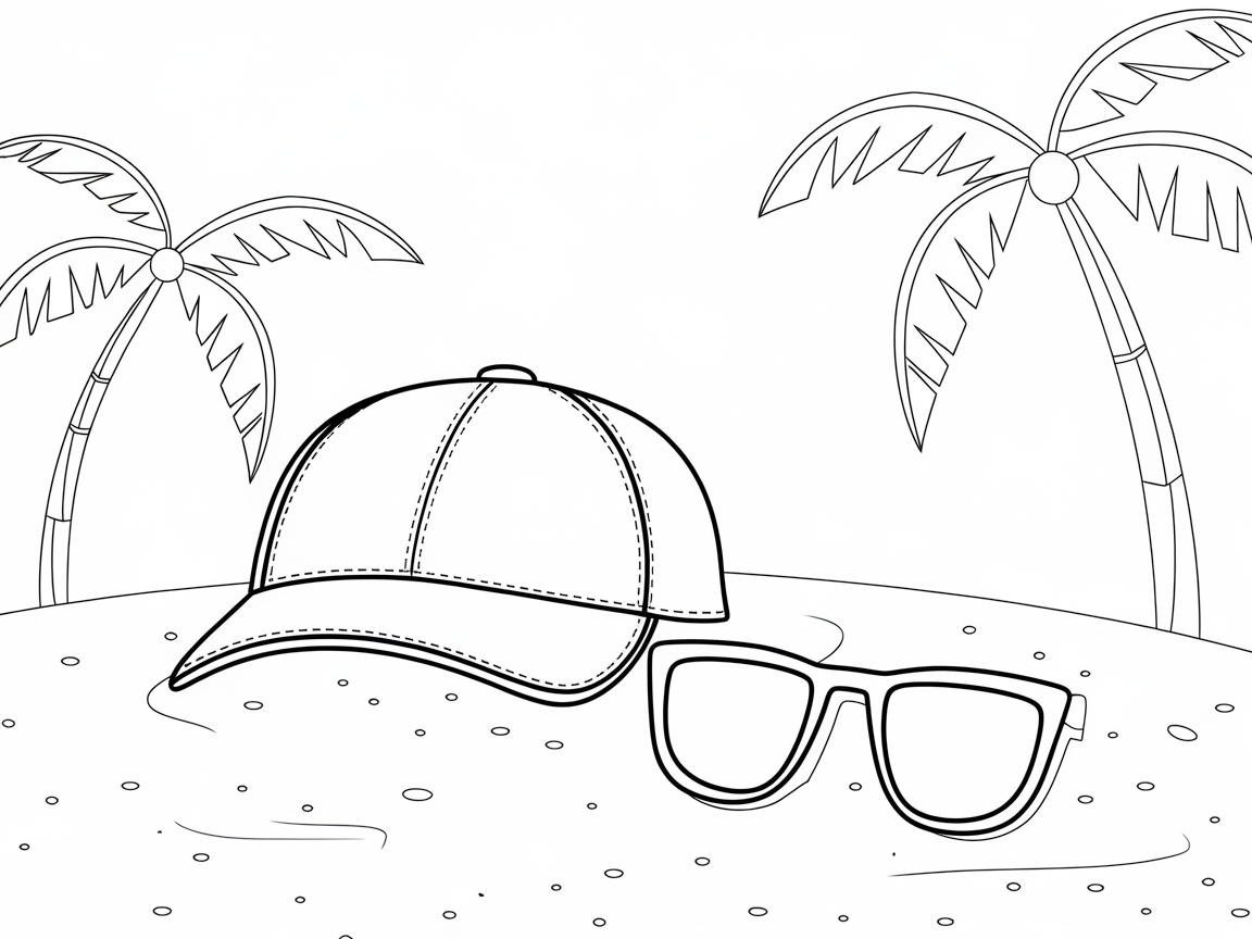 Chill on the Beach with This Cool Cap and Sunglasses Scene