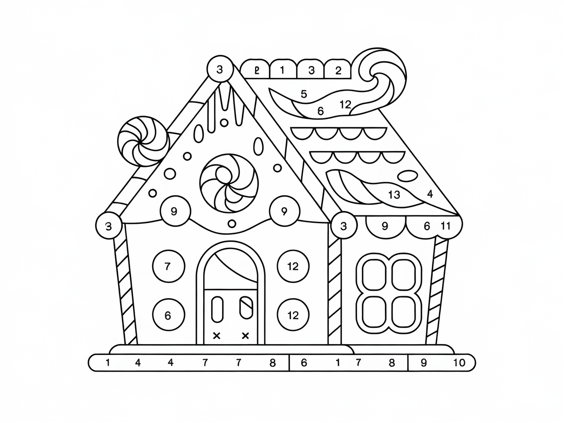 Sweeten the Holidays: Color a Candy Gingerbread House
