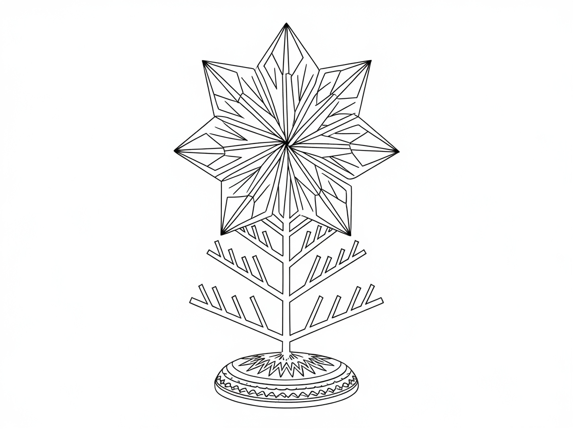 Geometric Star on Contemporary Christmas Tree