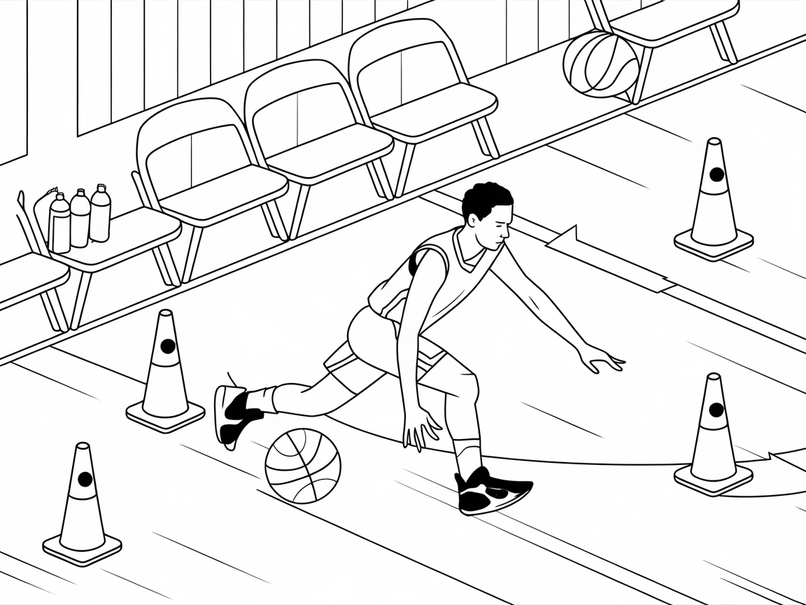 Agility Drill on the Basketball Court
