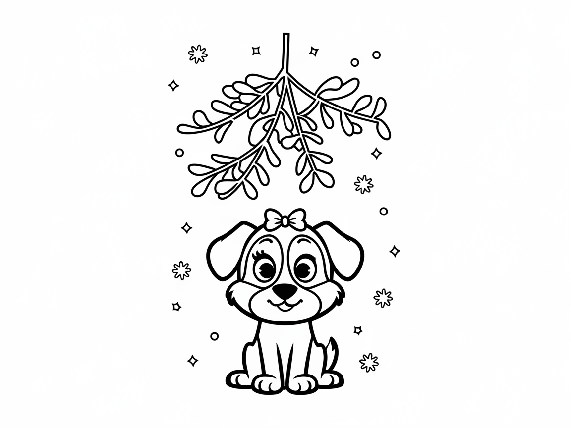 Brighten Your Day with This Mistletoe Pup