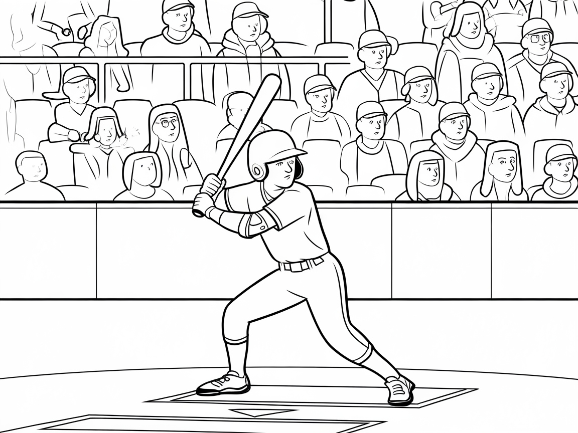 Batter Up: Capture the Heart of the Game in This Coloring Page