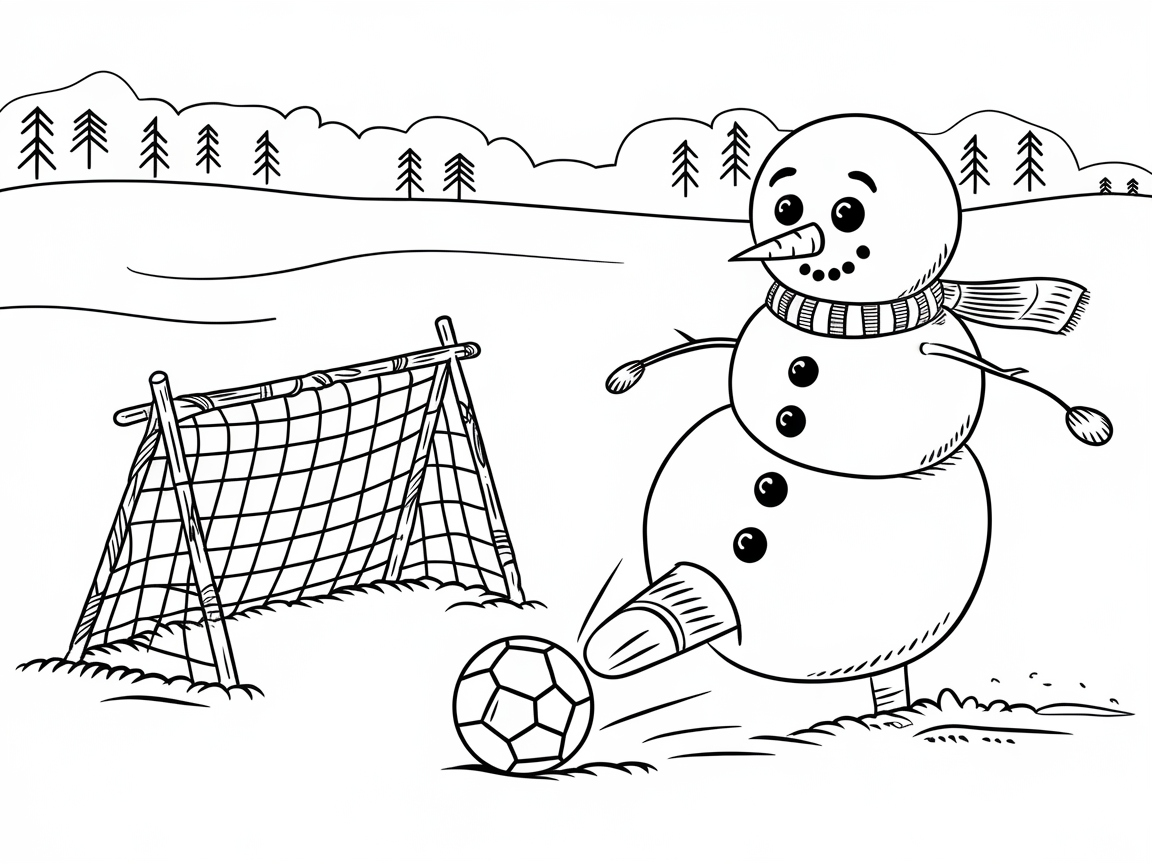Score Big with This Soccer-Playing Snowman