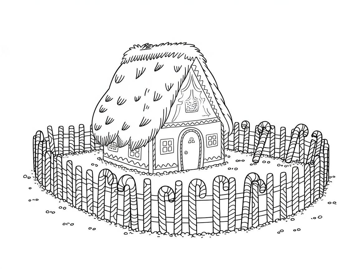 Candy Cane Cottage in a Sweet Wonderland