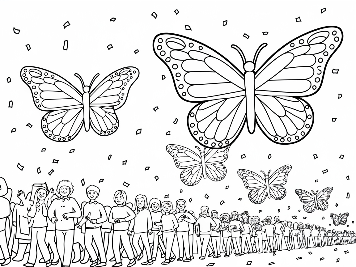 Butterfly Parade Celebration Scene