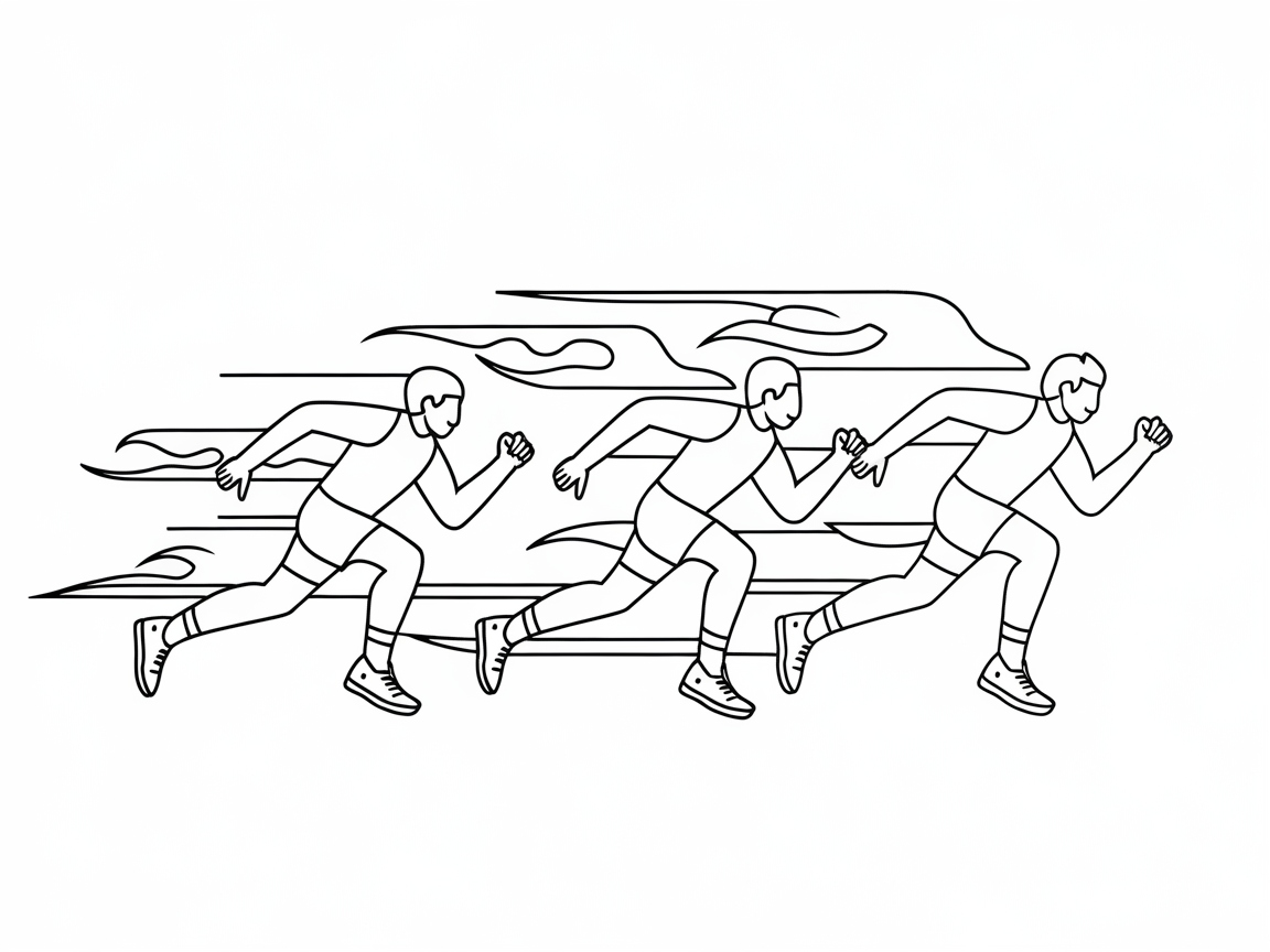Capture the Speed with This Dynamic Runners Illustration