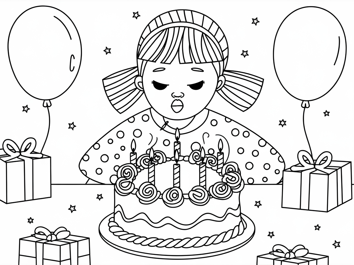 Celebrate with This Birthday Party Coloring Page