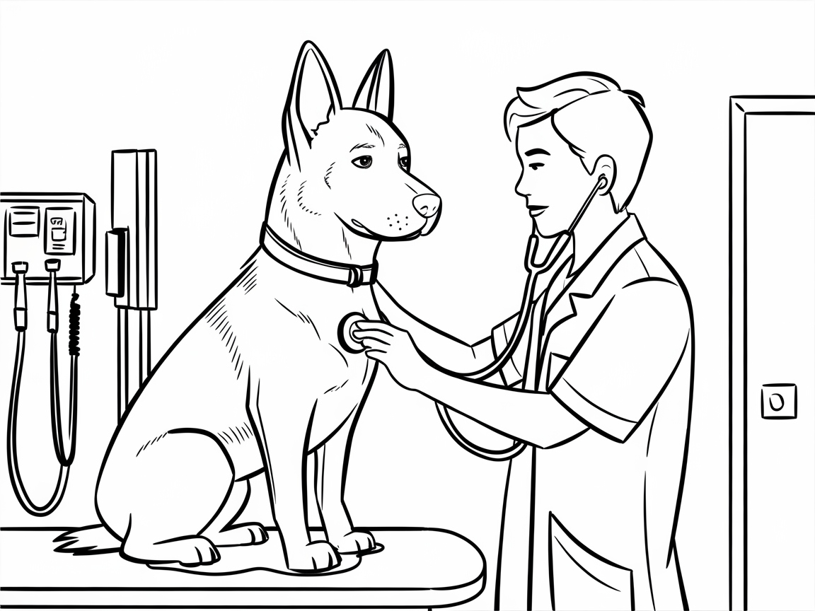 Caring Vet Check-Up for a Loyal Belgian Malinois