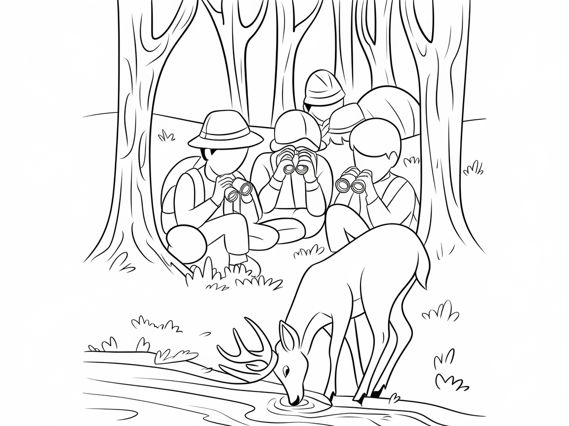 Forest Wildlife Observation: Kids on a Nature Watch
