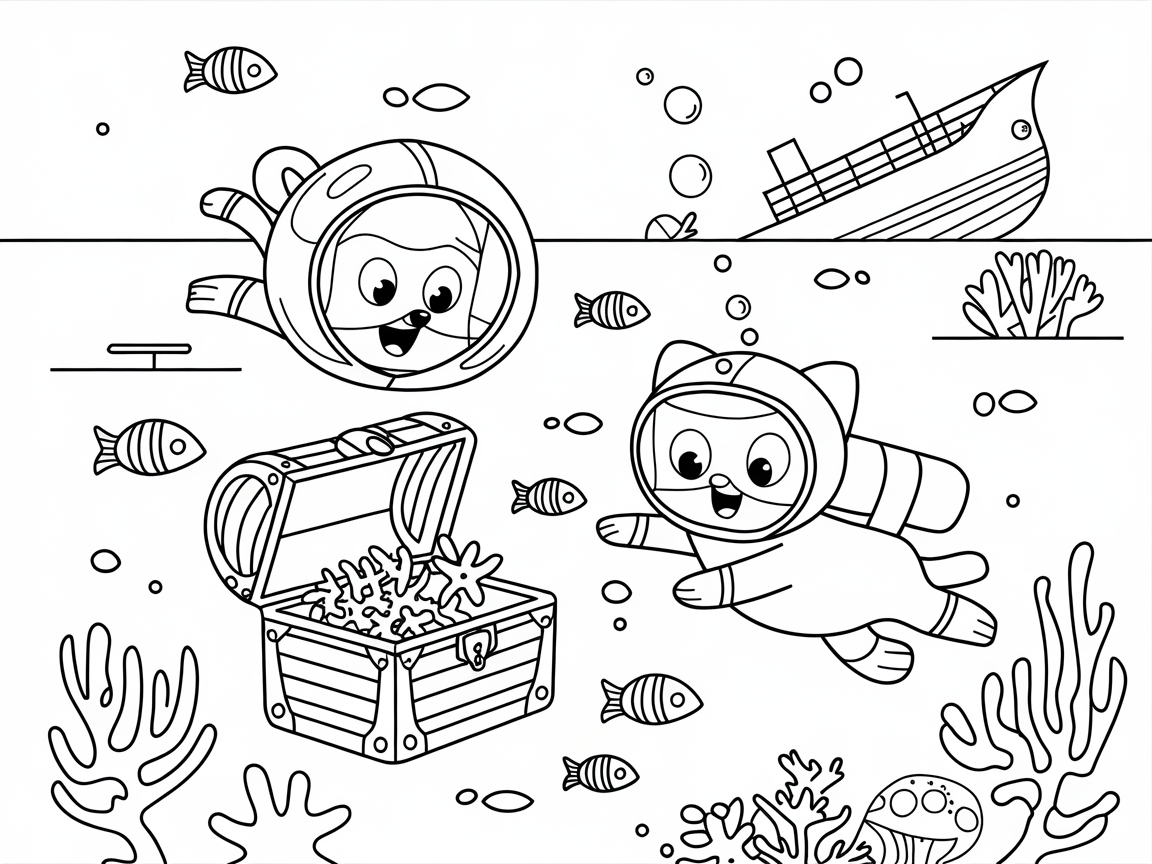 Dive into an Underwater Adventure with Cat and Mouse Explorers