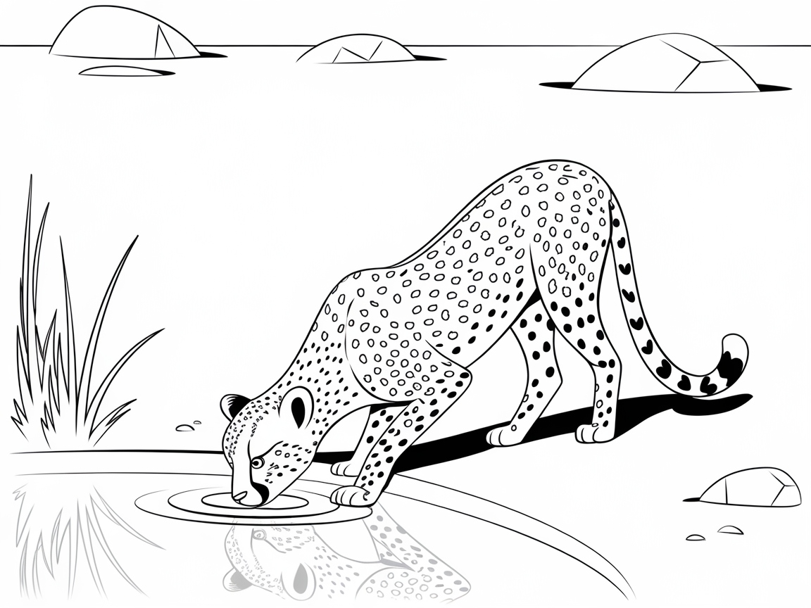 Quench Your Creativity With This Thirsty Cheetah Scene