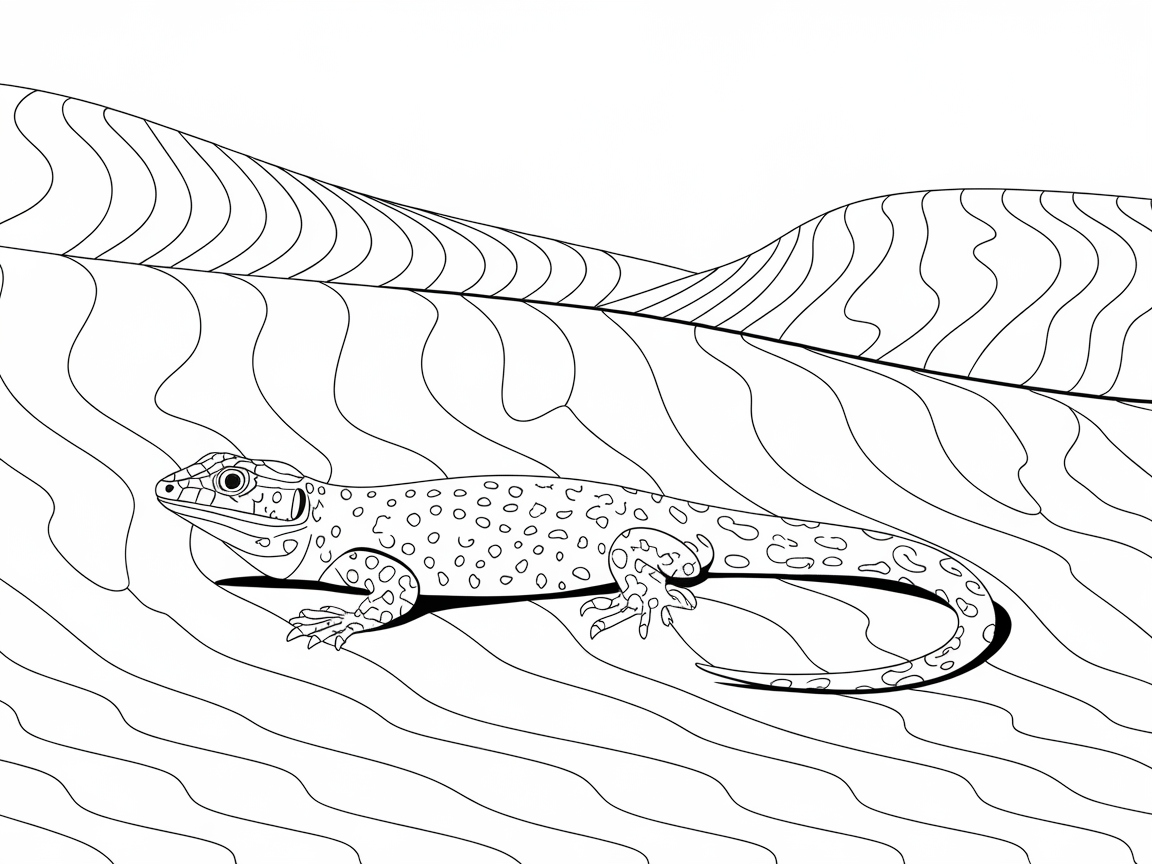Unleash Your Creativity with This Desert Lizard Coloring Page