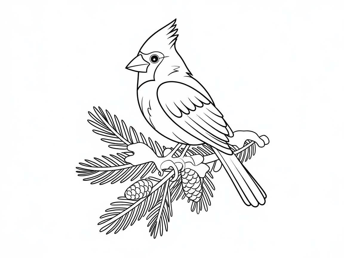 Capture the Beauty of This Cardinal on Pine Boughs