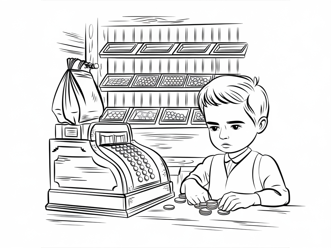 Busy at the Candy Cash Register