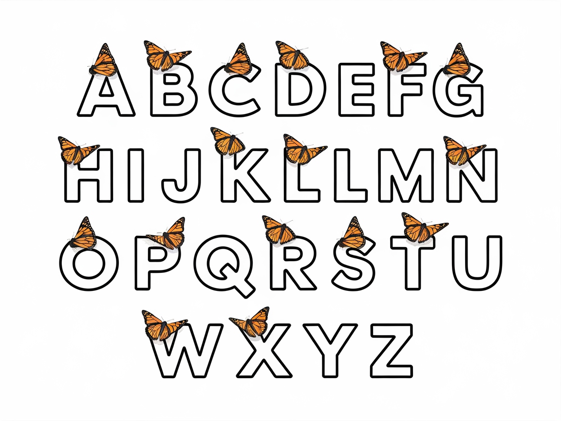 Alphabet Adventure with Monarch Butterflies