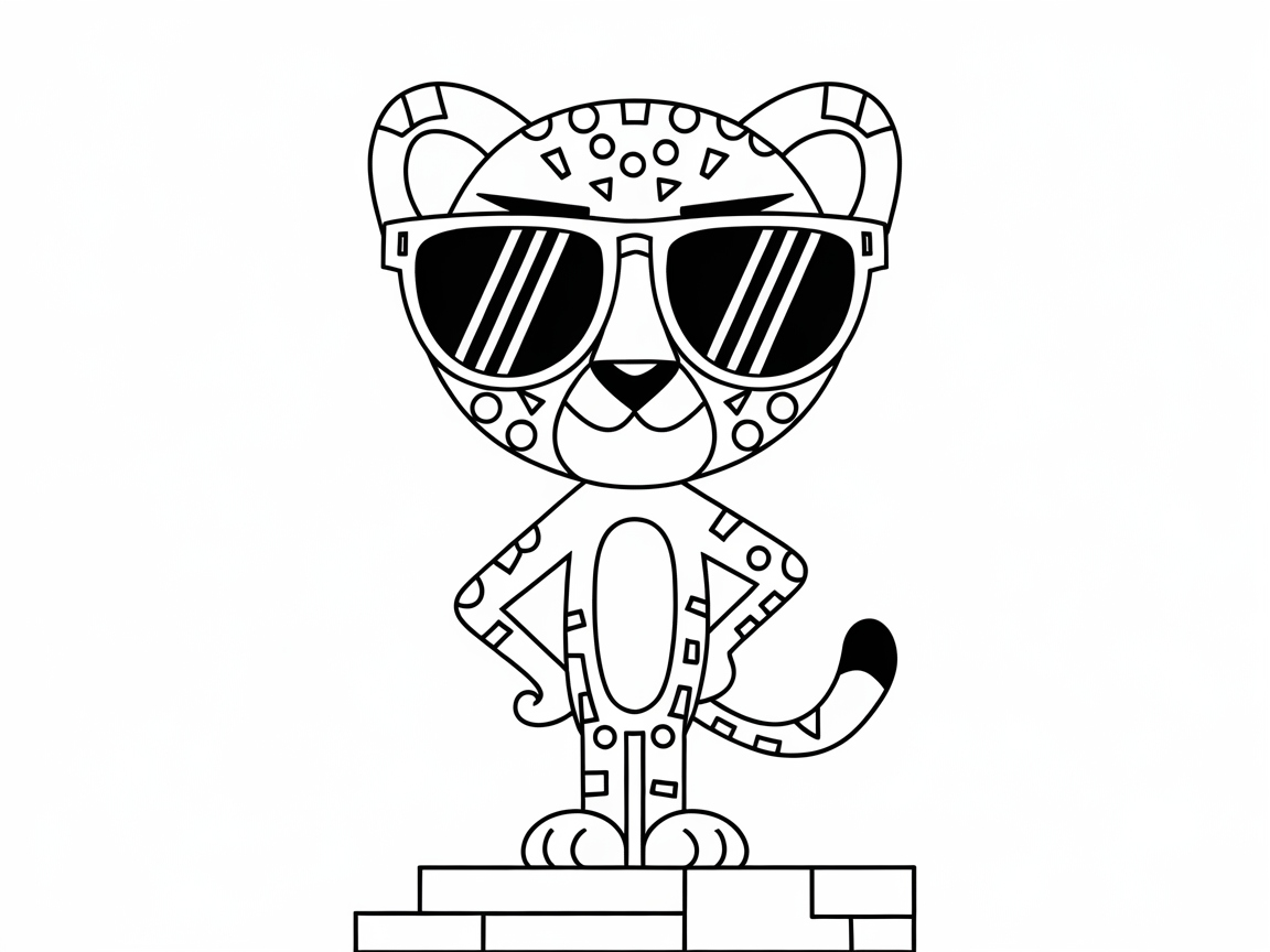 Cool Cheetah with Sunglasses Design