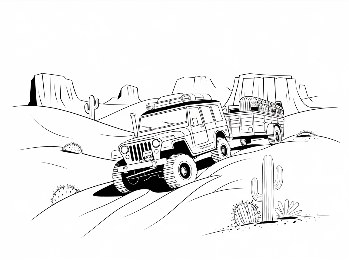 Gear Up for Adventure with This Off-Road Expedition Scene