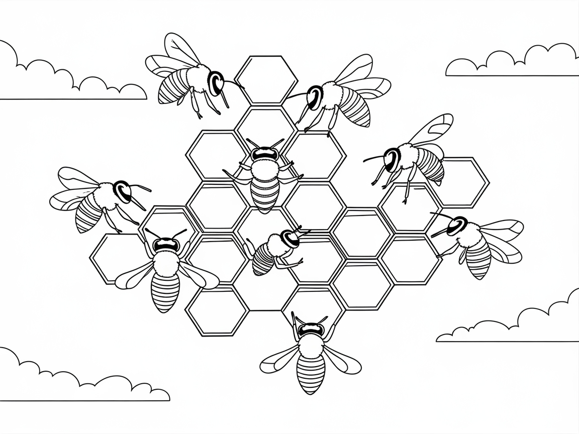Buzz into Creativity with This Bee and Honeycomb Scene