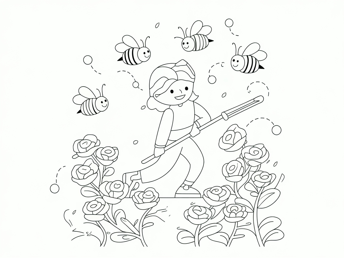 Garden Adventure with Bees and Blooms