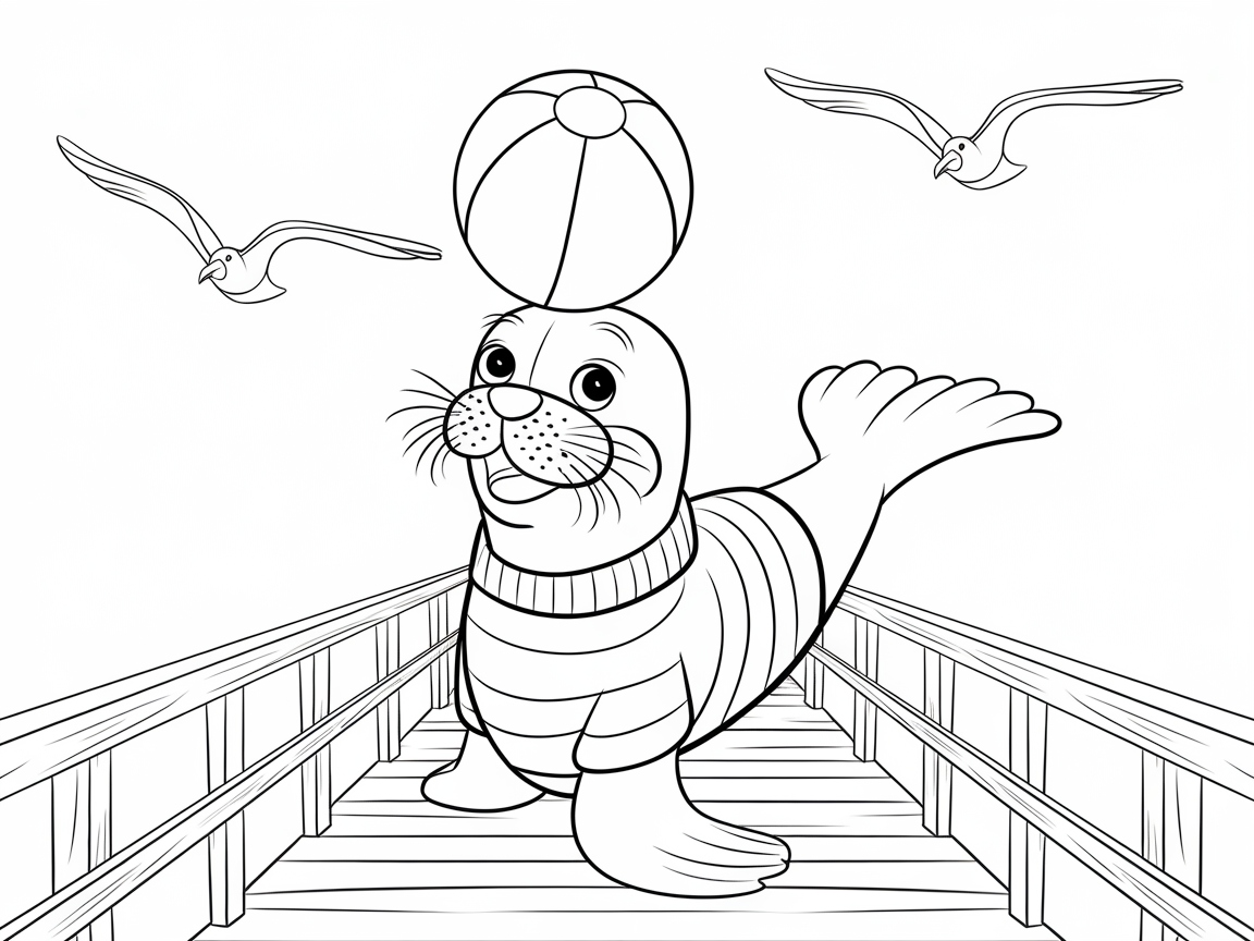 Charming Seal and Beach Ball Performance
