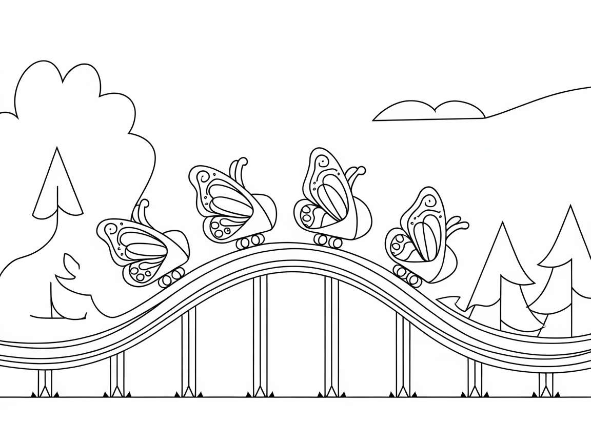 Butterfly Roller Coaster Ride Through Nature
