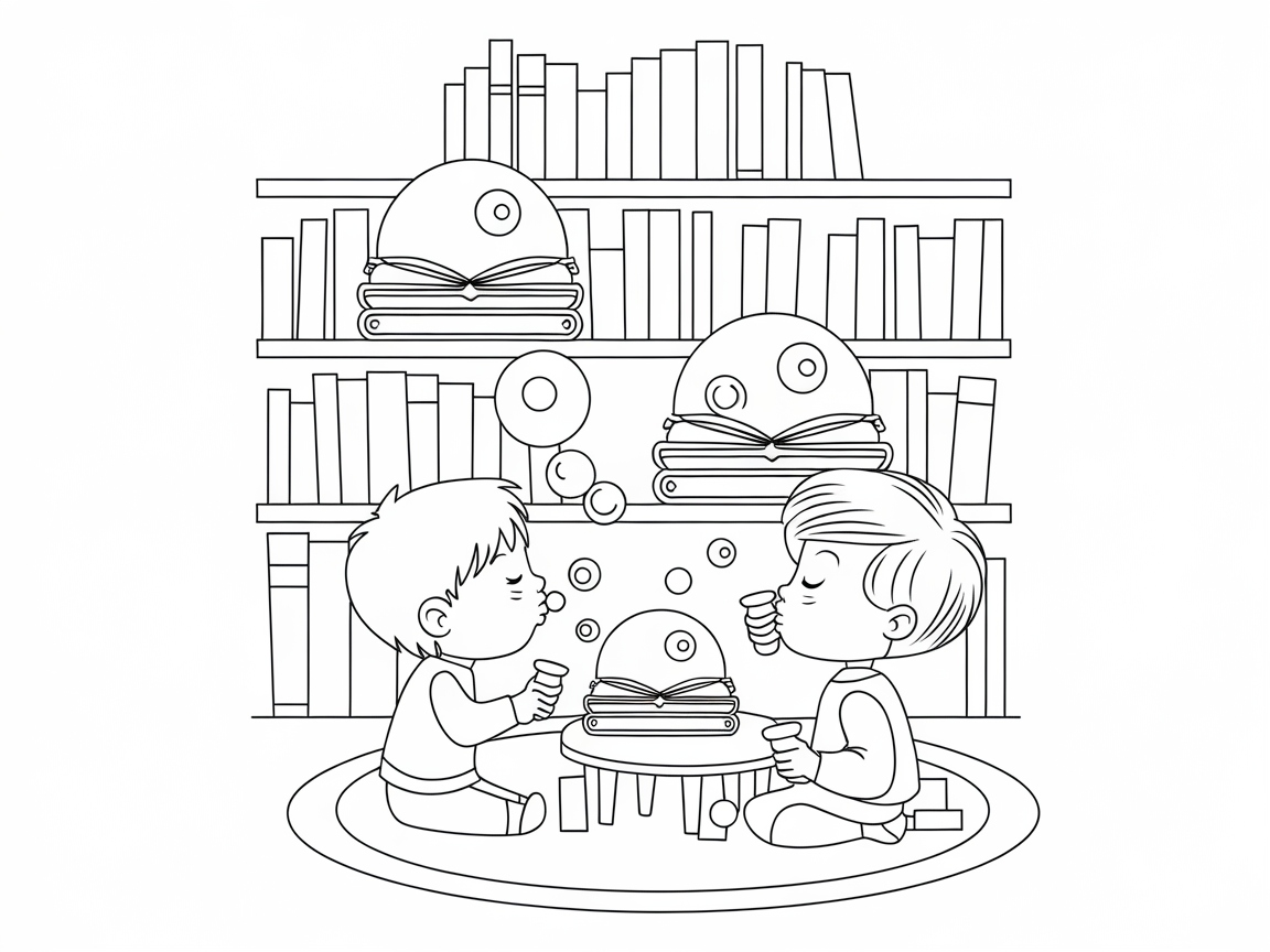 Dive Into Imagination with This Bookish Bubble Scene