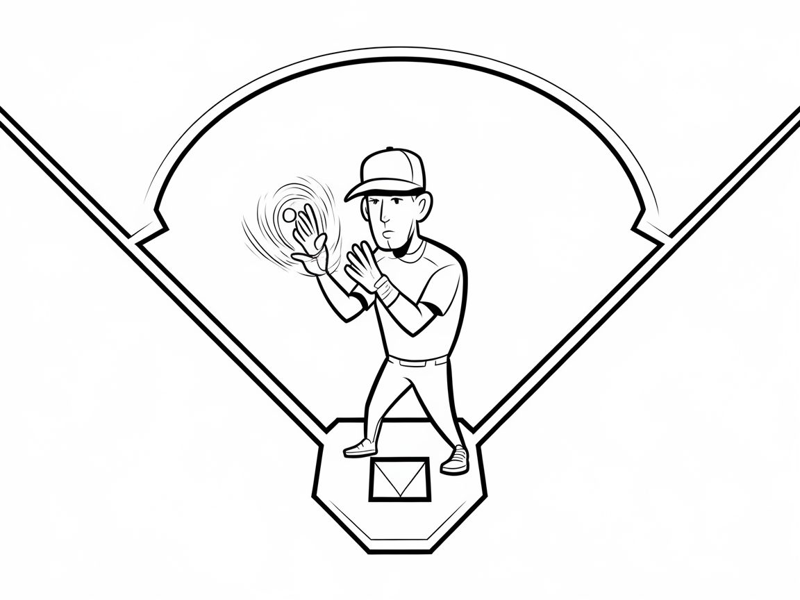 Catch the Action with This Home Plate Baseball Scene
