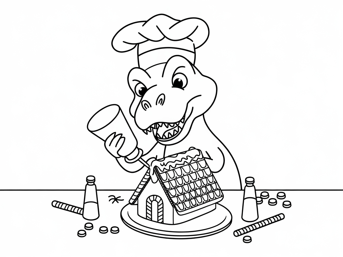 Craft a Gingerbread Mansion with Our Chef T-Rex