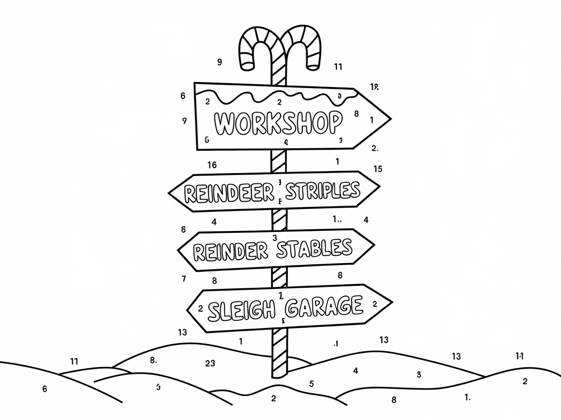 Navigate the North Pole with a Festive Directional Sign