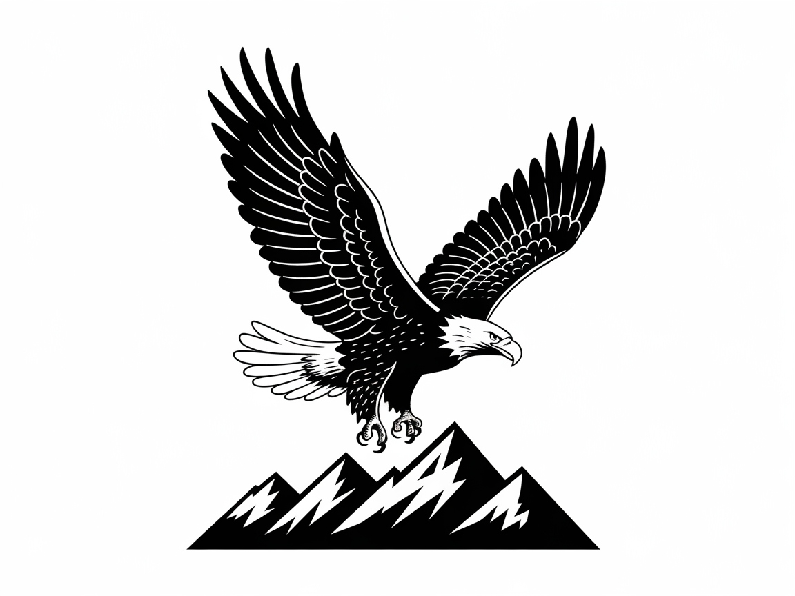Soar with This Majestic Eagle Over Mountain Peaks