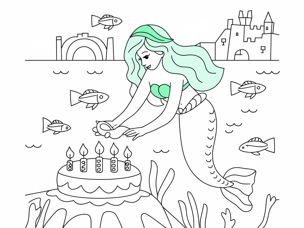 Dive Into Magic With This Mermaid Birthday Scene