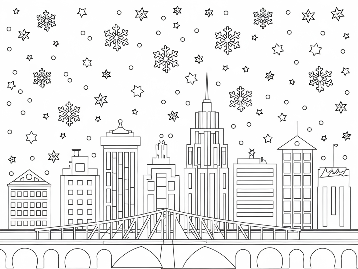 Illuminate This Snowy Cityscape