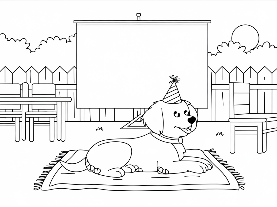 Movie Night Magic: Color This Backyard Birthday Bash
