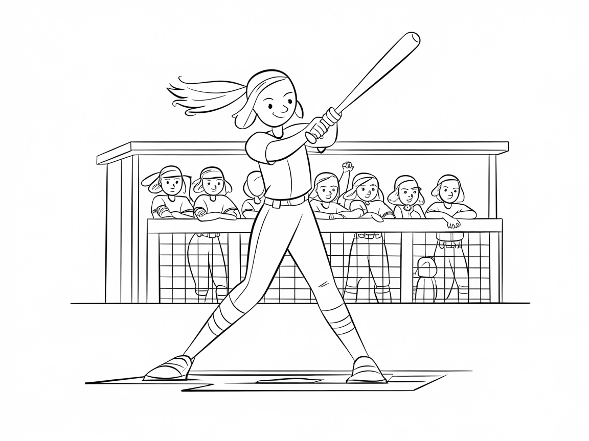 Swing into Action with This Youthful Softball Scene