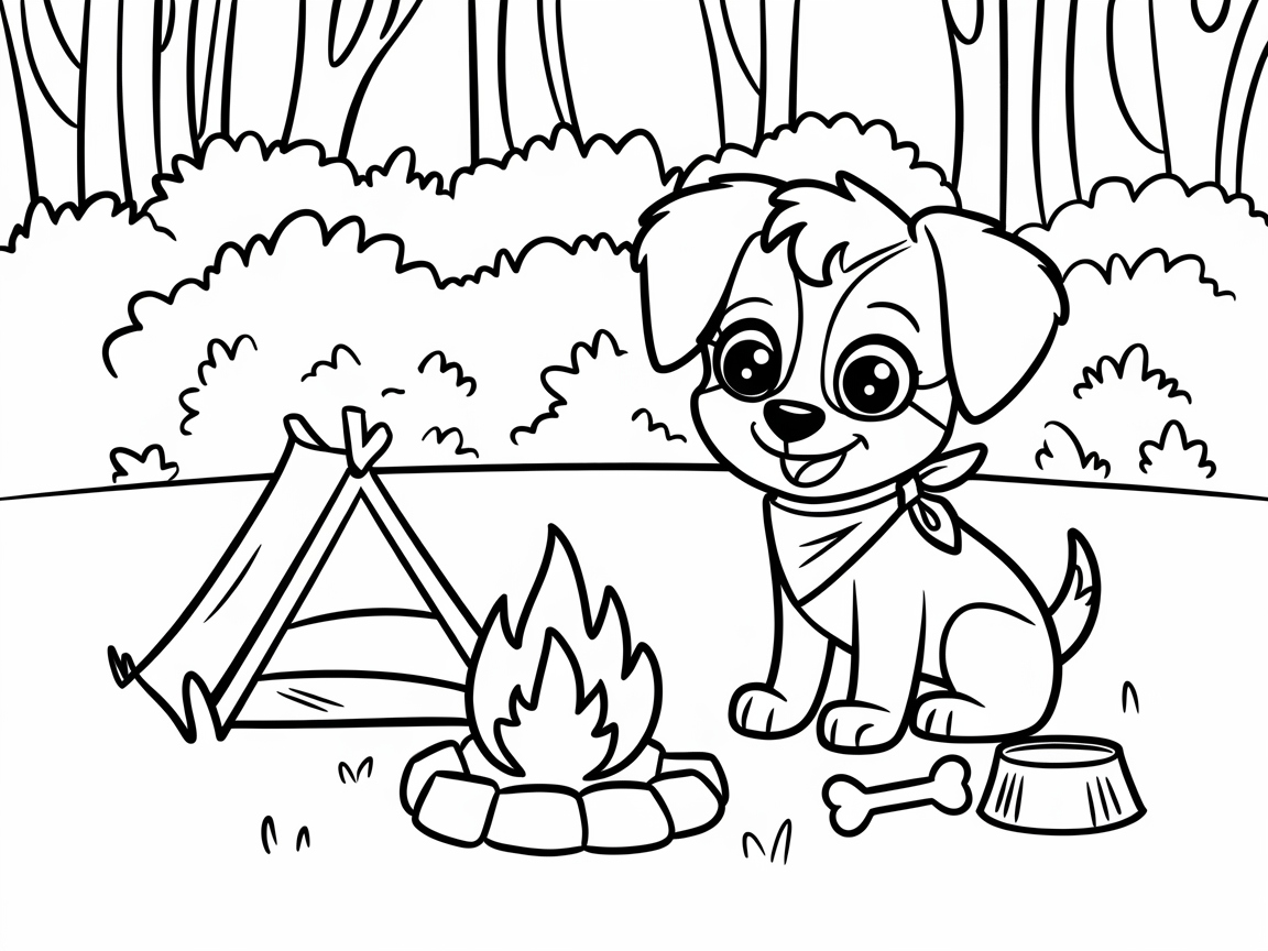 Puppy Campfire Adventure