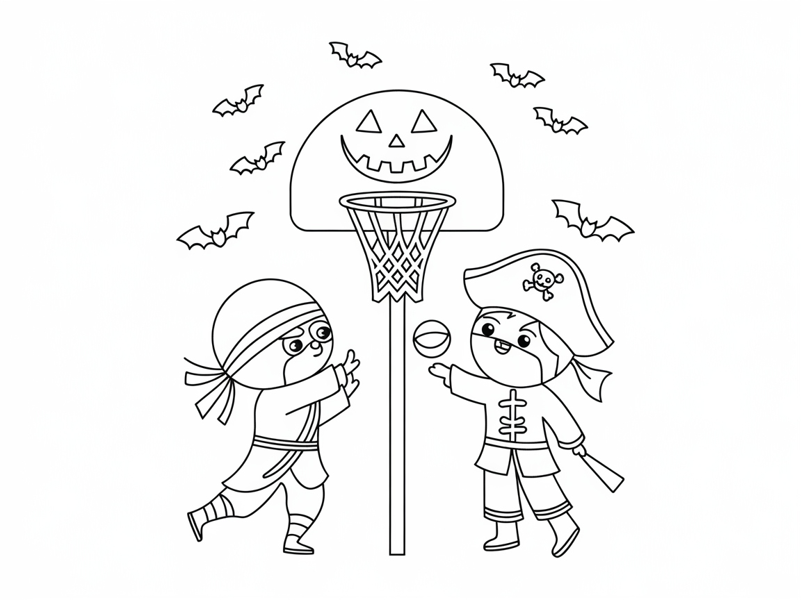 Spooky Hoops with Pirates and Ninjas