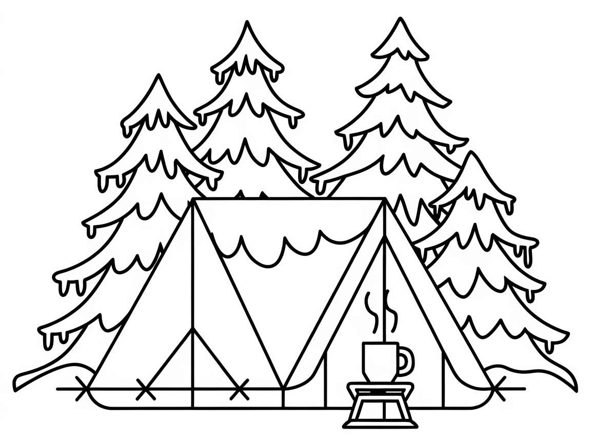 Warm Up with This Cozy Forest Camping Scene