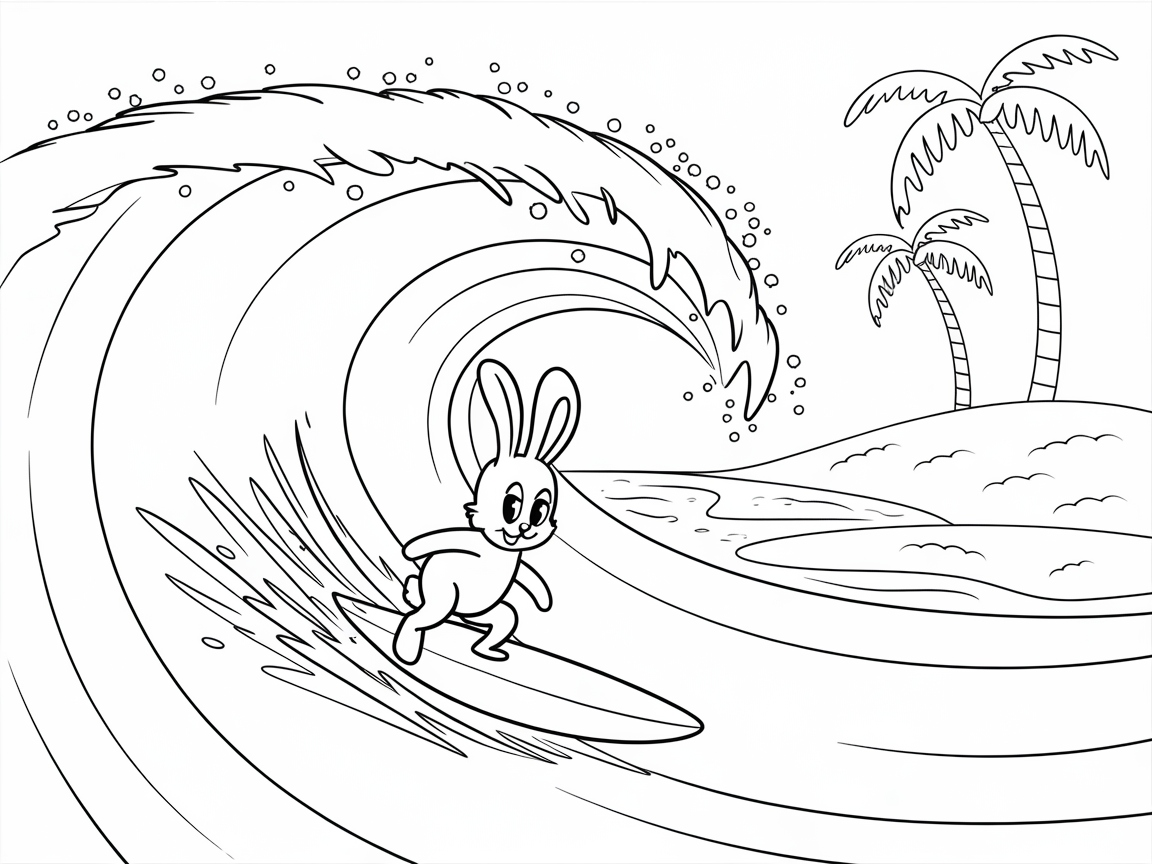Ride the Waves with This Surfing Bunny Adventure