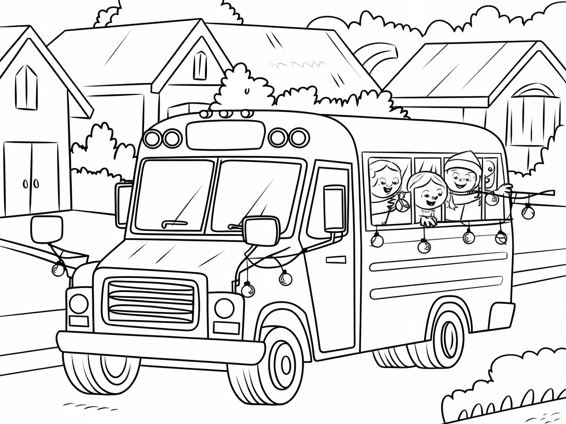 Festive School Bus Adventure with Holiday Joy