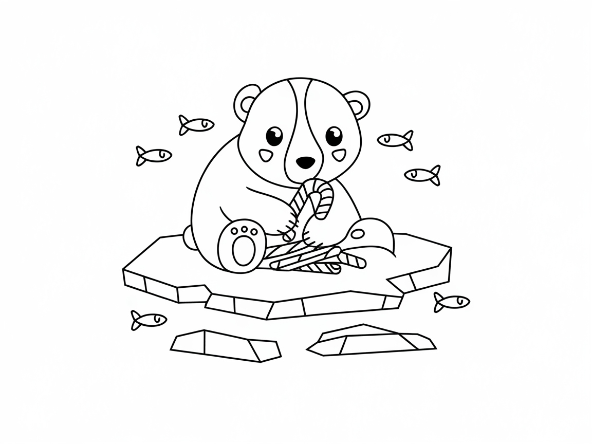 Polar Bear Picnic with Candy Canes