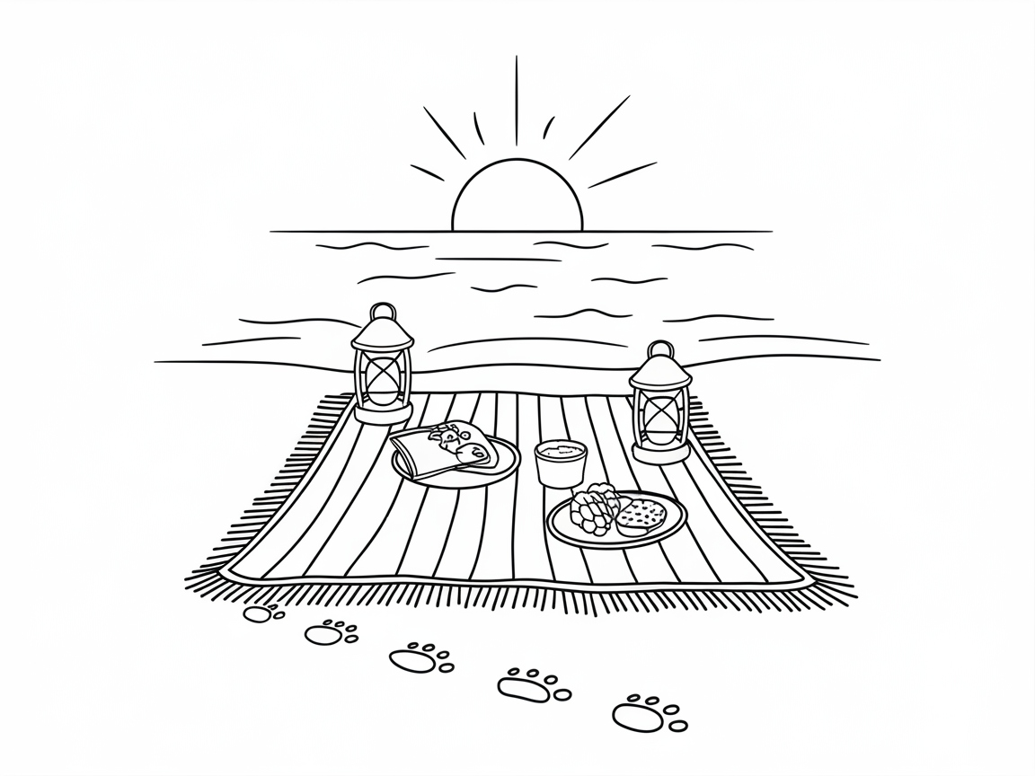Savor the Moment with This Beach Picnic Sunset