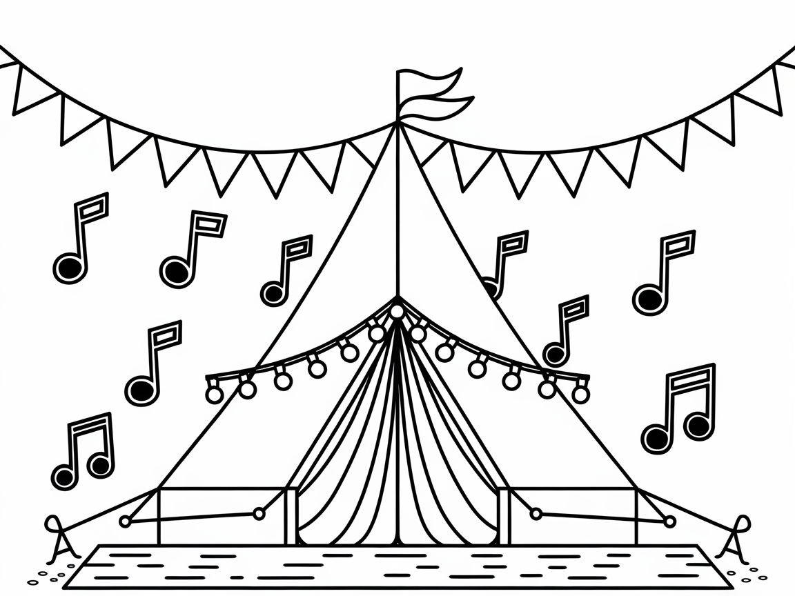 Create a Festival Vibe with This Musical Tent Scene
