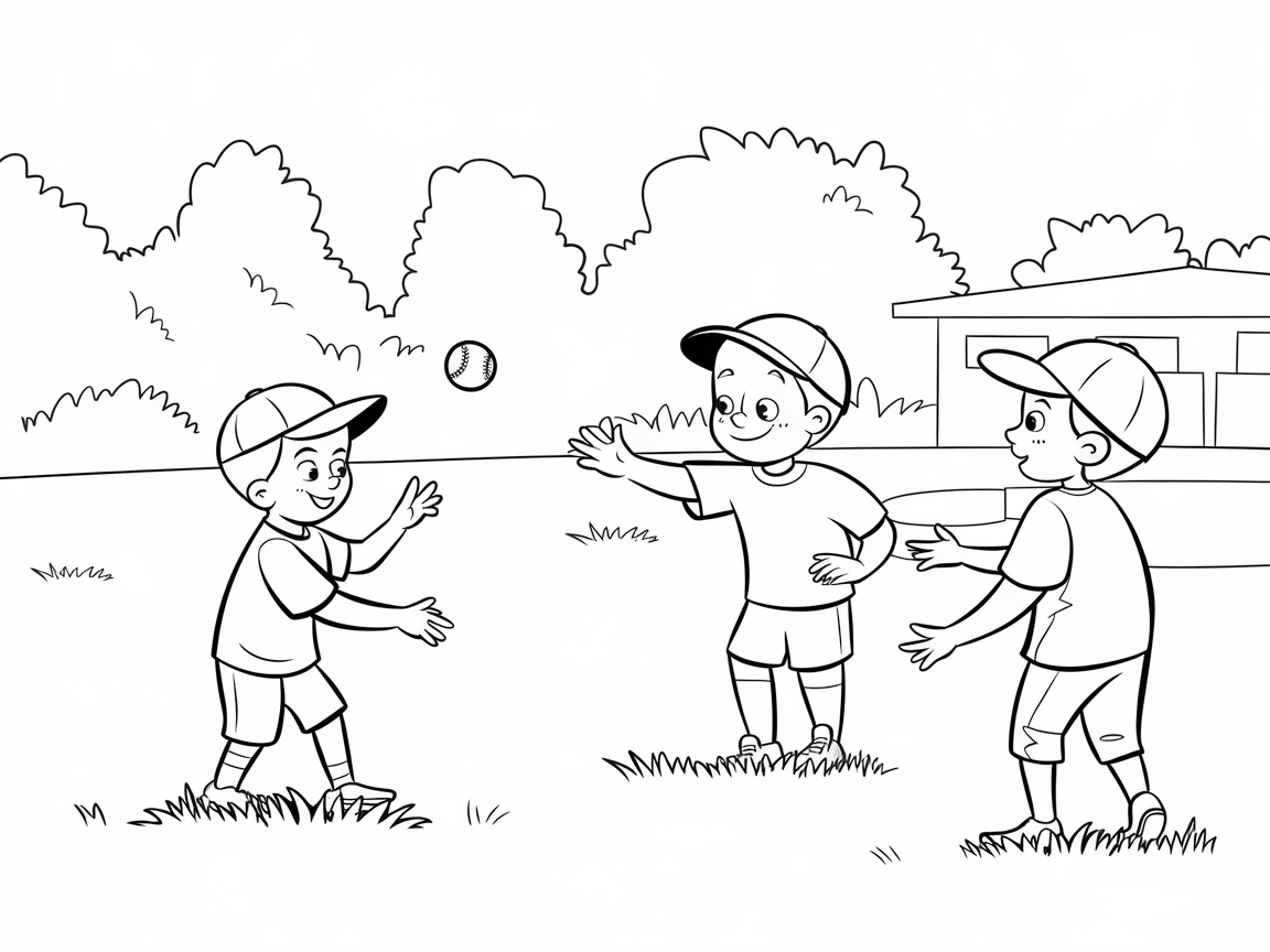 Catch the Fun with This Playful Baseball Trio