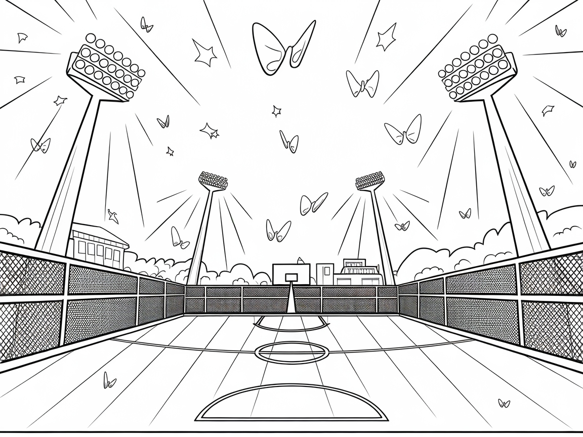 Light Up Your Imagination with This Stadium Butterfly Scene
