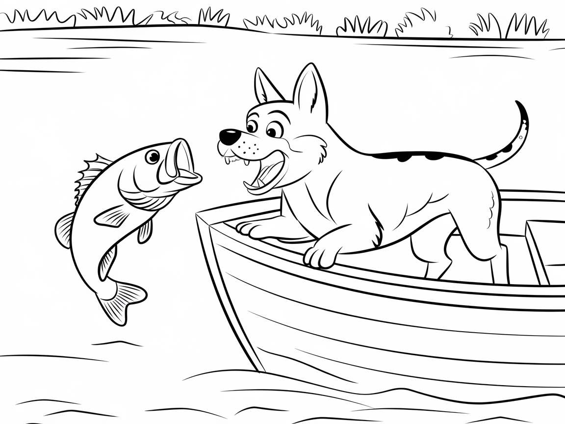 Boating Adventure: Pup and Bass Face-Off