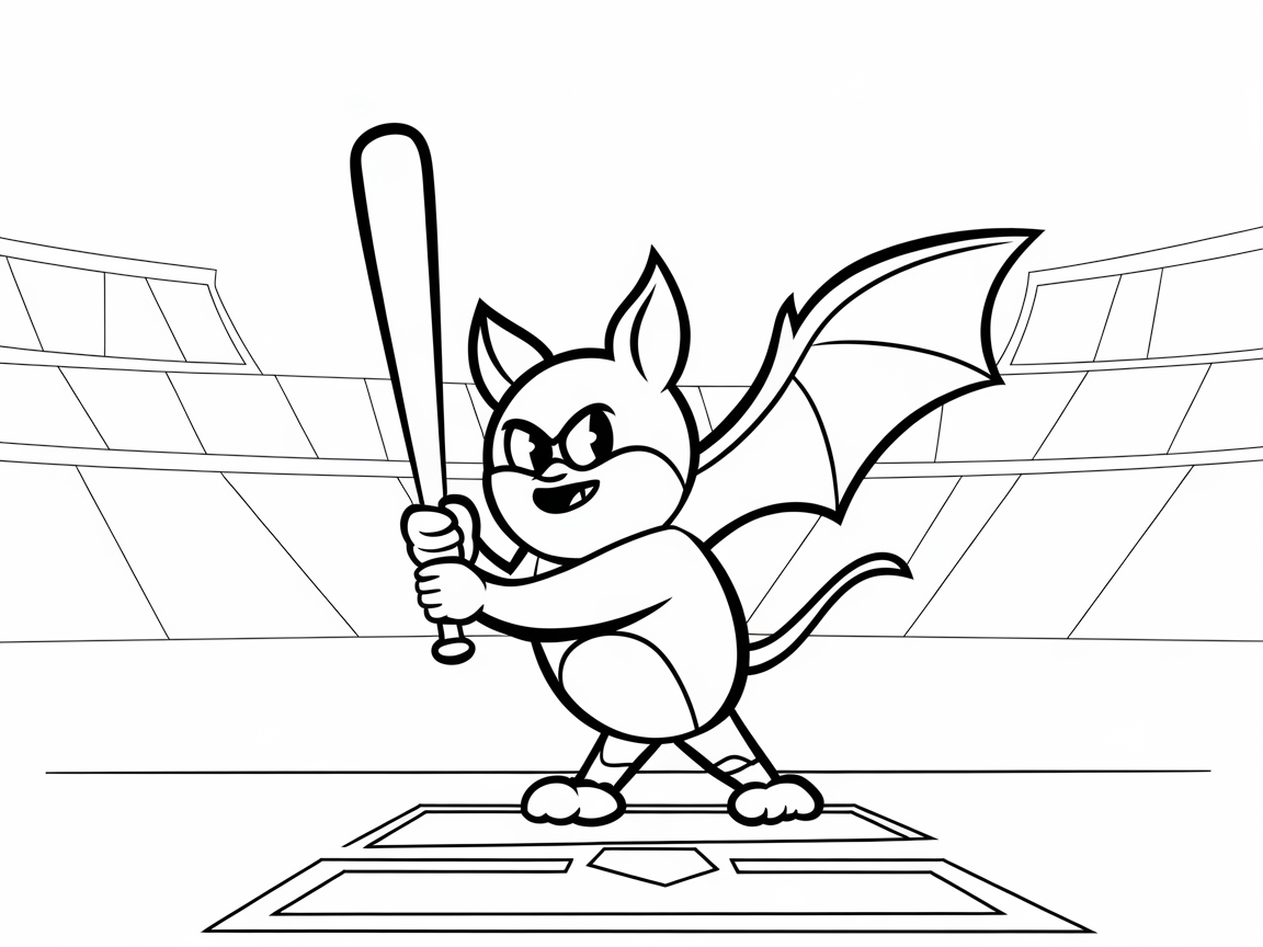 Batter Bat Ready to Swing at the Stadium