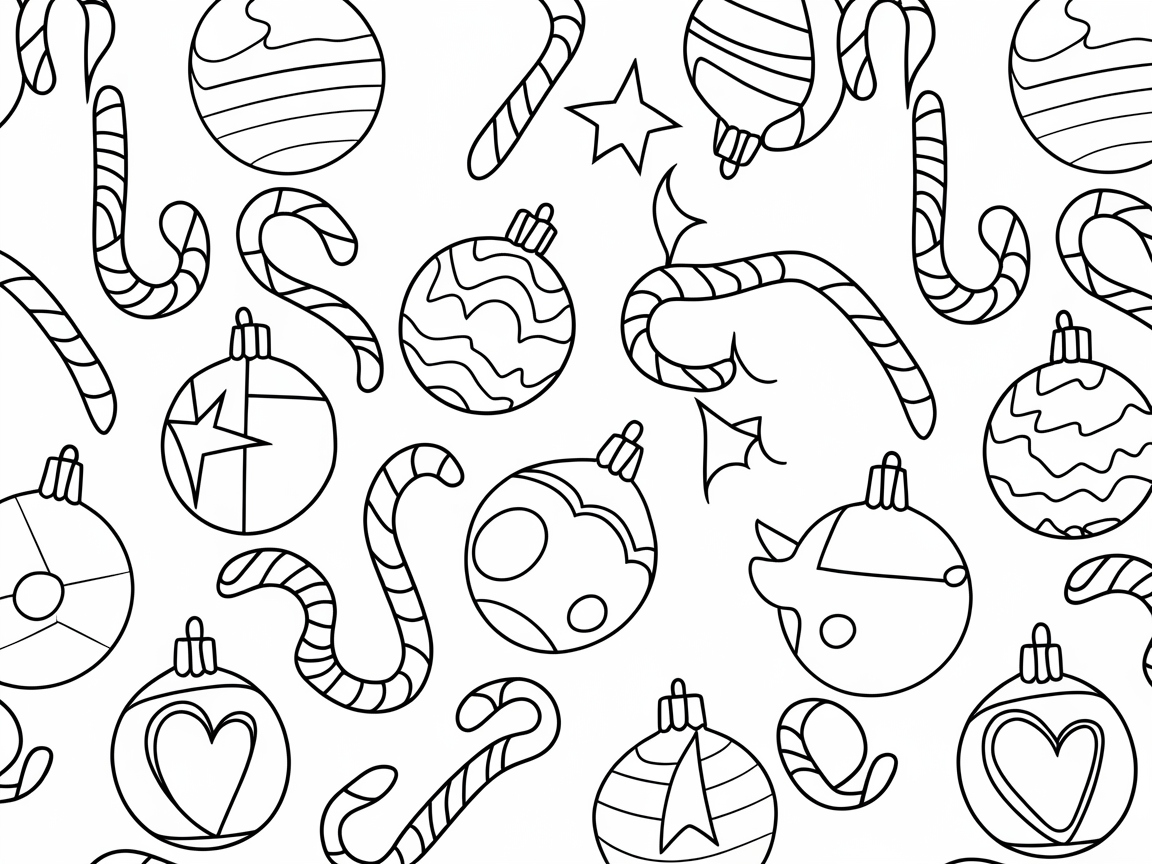 Decorate with Candy Cane and Bauble Patterns